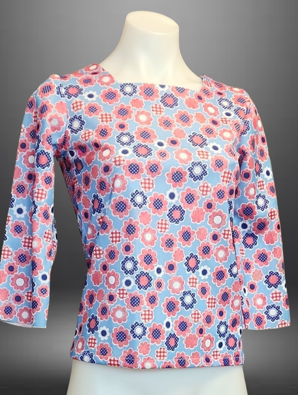 True Vintage Hand Made Floral Blouse No SZ Marked Pay Attention to Measurements - Picture 5 of 7